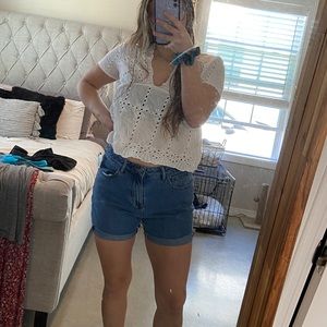 Shein White Crop Top